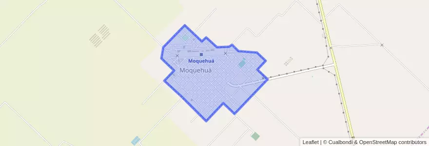 Mapa de ubicacion de Moquehuá.
