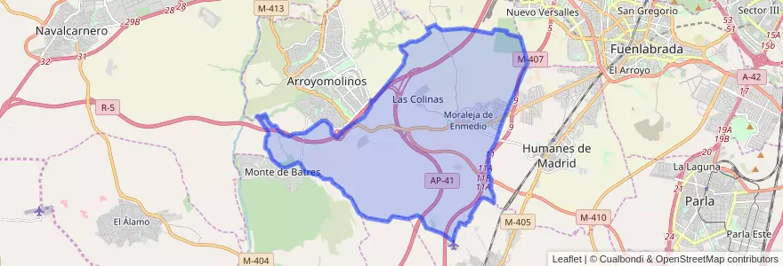 Mapa de ubicacion de Moraleja de Enmedio.