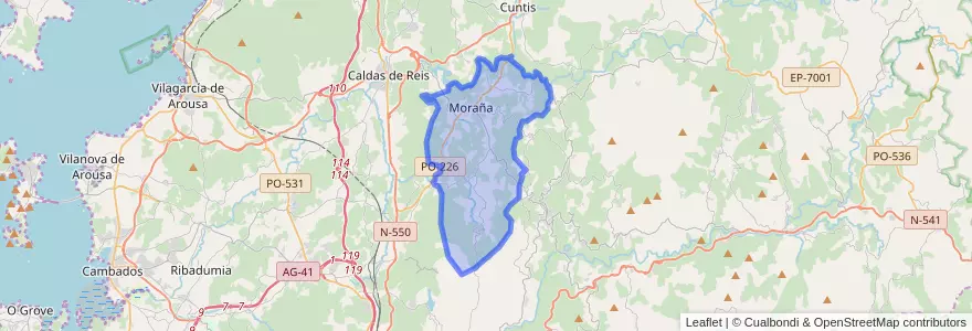 Mapa de ubicacion de Moraña.