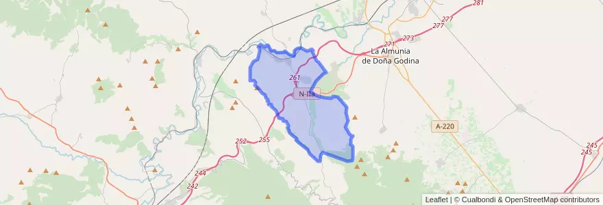 Mapa de ubicacion de Morata de Jalón.