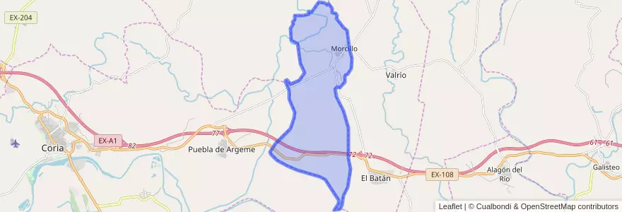 Mapa de ubicacion de Morcillo.