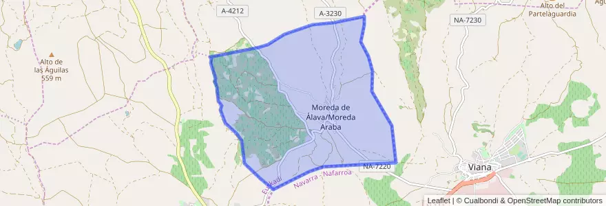 Mapa de ubicacion de Moreda de Álava.