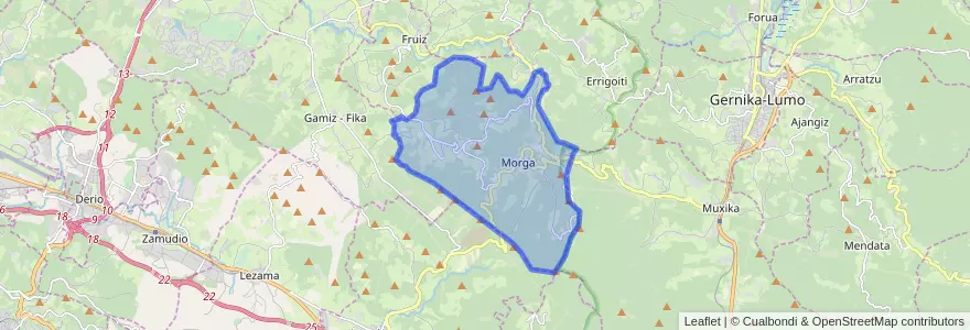 Mapa de ubicacion de Morga.