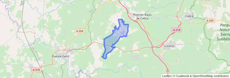 Mapa de ubicacion de Moriles.