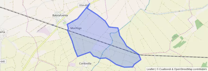 Mapa de ubicacion de Moríñigo.