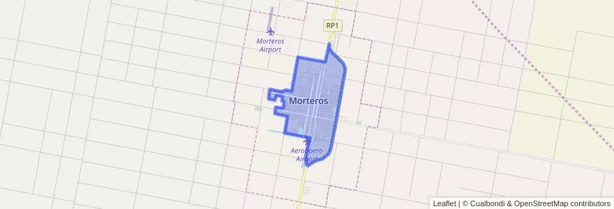 Mapa de ubicacion de Morteros.