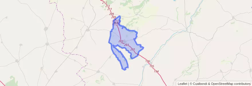 Mapa de ubicacion de Mota del Marqués.