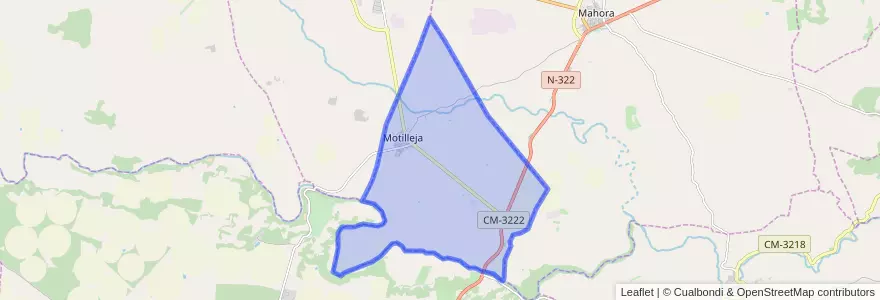 Mapa de ubicacion de Motilleja.