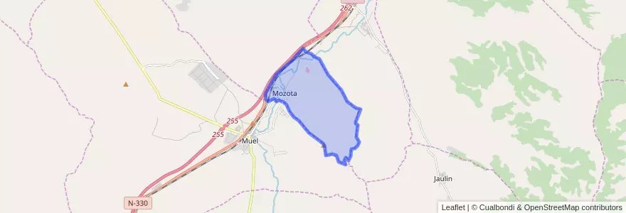 Mapa de ubicacion de Mozota.