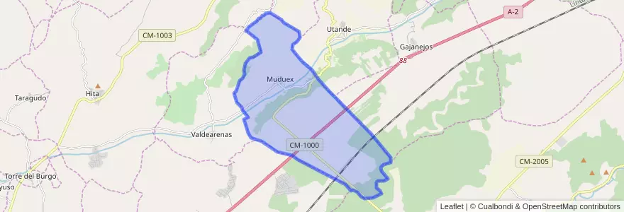 Mapa de ubicacion de Muduex.
