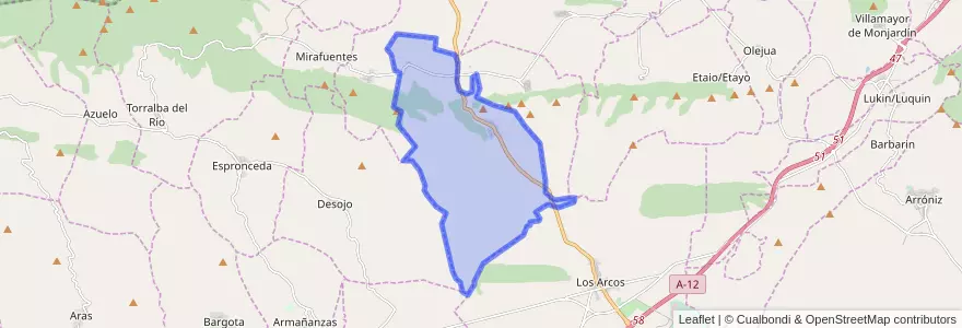 Mapa de ubicacion de Mues.