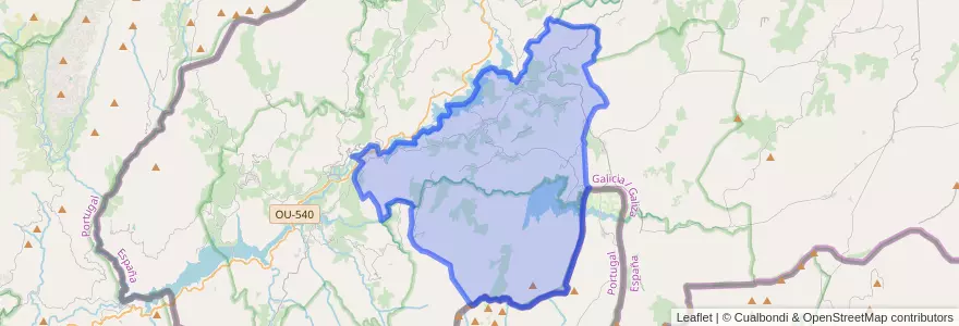 Mapa de ubicacion de Muíños.