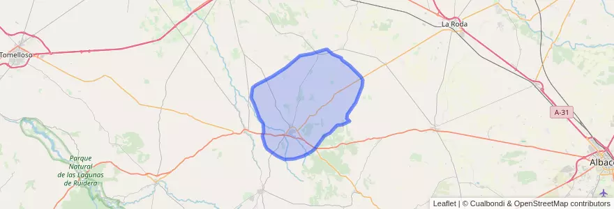 Mapa de ubicacion de Munera.