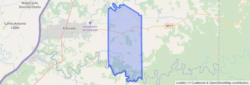 Mapa de ubicacion de Municipio de 9 de Julio.