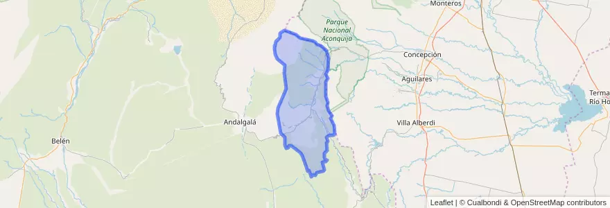 Mapa de ubicacion de Municipio de Aconquija.