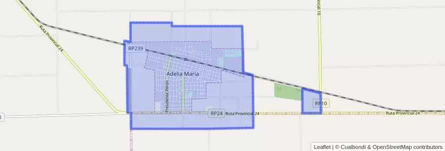 Mapa de ubicacion de Municipio de Adelia María.