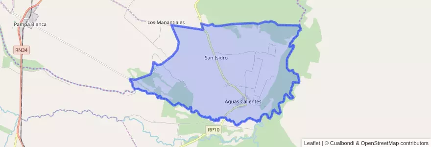 Mapa de ubicacion de Municipio de Aguas Calientes.