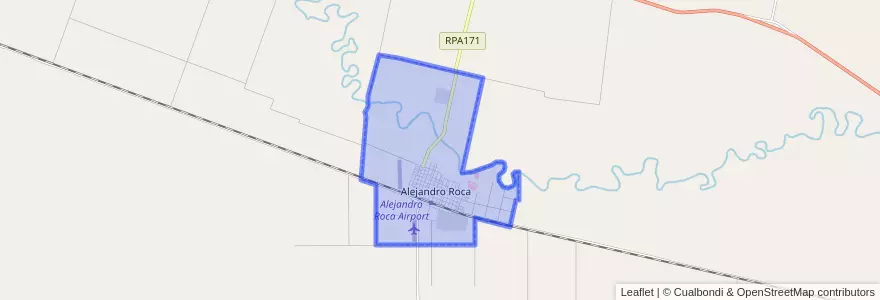Mapa de ubicacion de Municipio de Alejandro Roca.