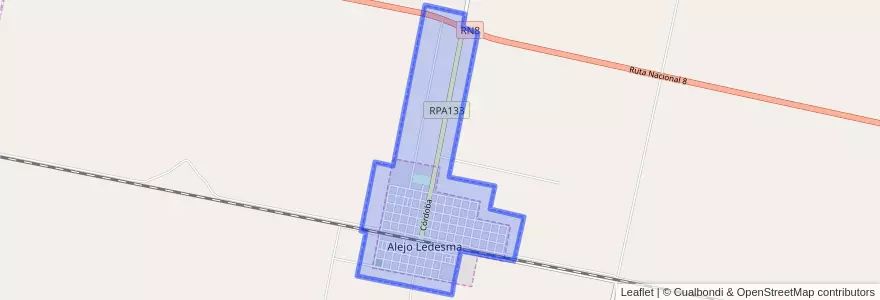 Mapa de ubicacion de Municipio de Alejo Ledesma.