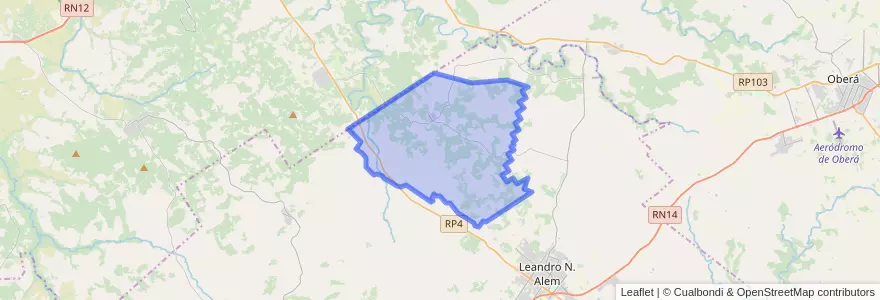 Mapa de ubicacion de Municipio de Almafuerte.
