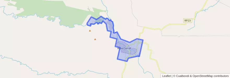 Mapa de ubicacion de Municipio de Alpa Corral.