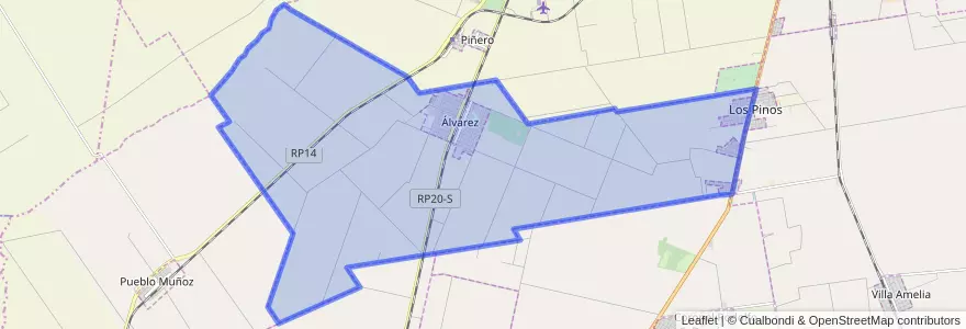 Mapa de ubicacion de Municipio de Álvarez.