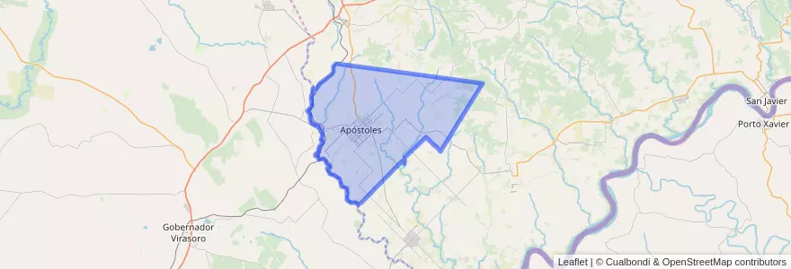 Mapa de ubicacion de Municipio de Apóstoles.