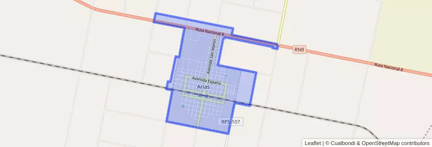 Mapa de ubicacion de Municipio de Arias.