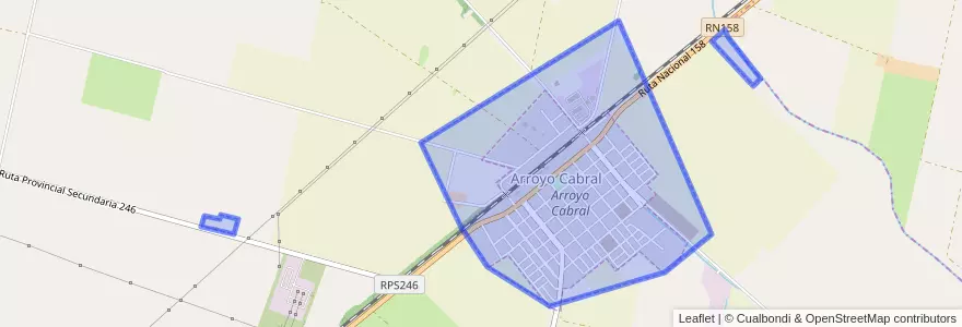 Mapa de ubicacion de Municipio de Arroyo Cabral.