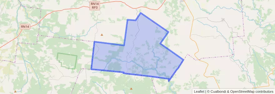 Mapa de ubicacion de Municipio de Arroyo del Medio.