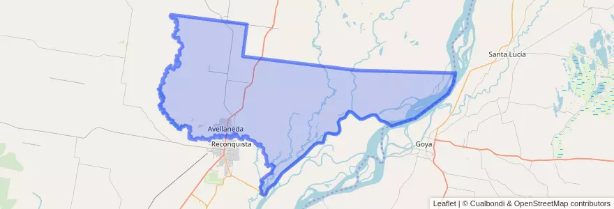 Mapa de ubicacion de Municipio de Avellaneda.