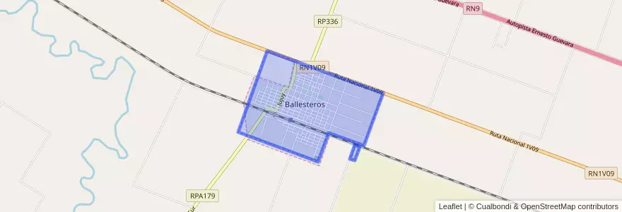Mapa de ubicacion de Municipio de Ballesteros.