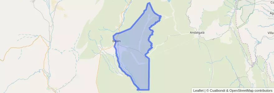 Mapa de ubicacion de Municipio de Belén.