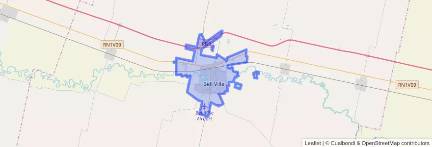 Mapa de ubicacion de Municipio de Bell Ville.