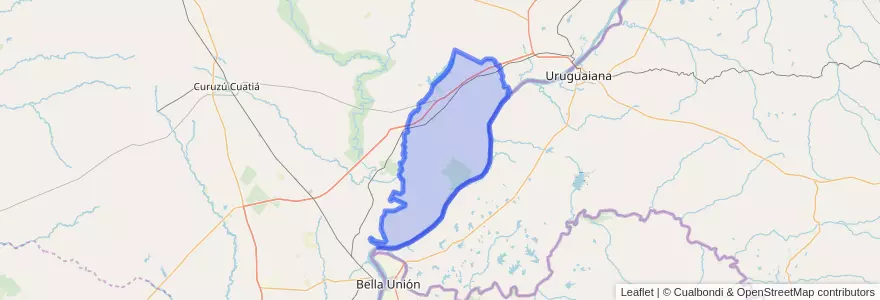 Mapa de ubicacion de Municipio de Bonpland.