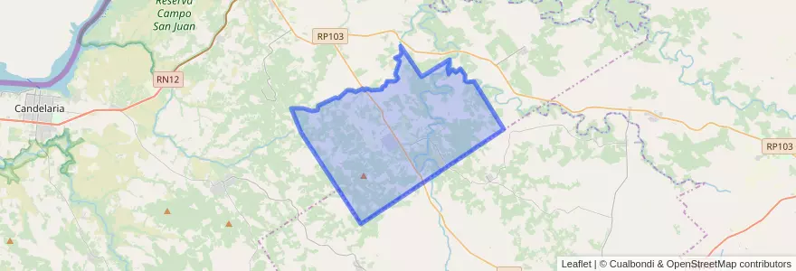 Mapa de ubicacion de Municipio de Bonpland.