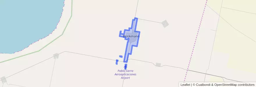 Mapa de ubicacion de Municipio de Brinkmann.