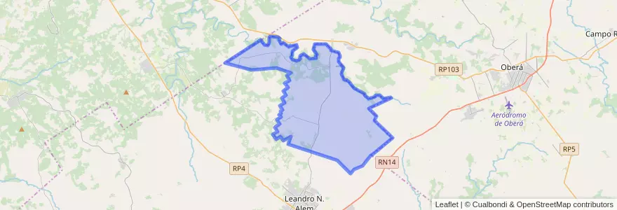 Mapa de ubicacion de Municipio de Caá Yarí.