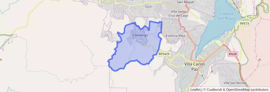 Mapa de ubicacion de Municipio de Cabalango.
