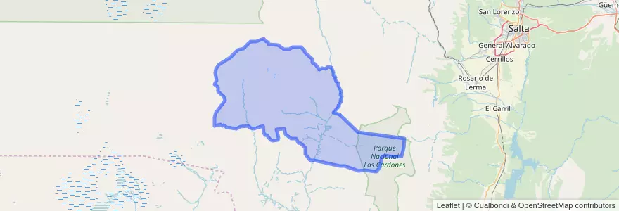 Mapa de ubicacion de Municipio de Cachi.