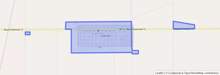 Mapa de ubicacion de Municipio de Calchín.