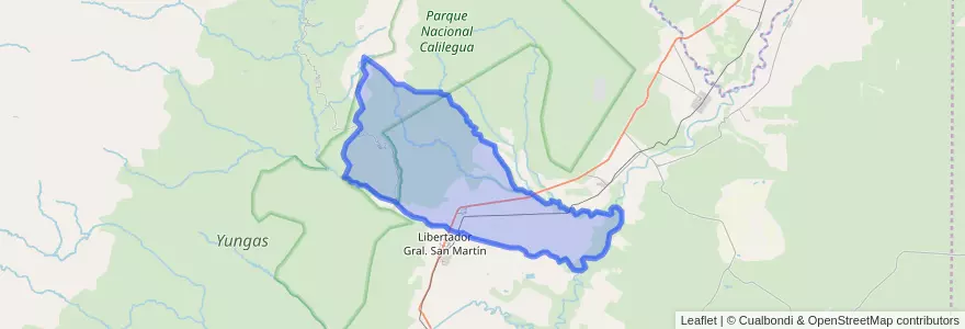 Mapa de ubicacion de Municipio de Calilegua.
