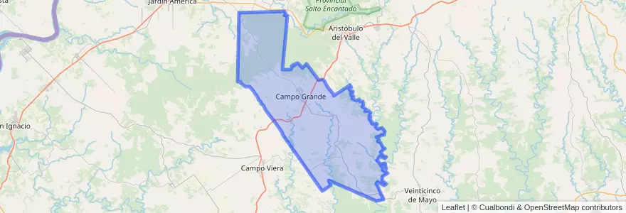 Mapa de ubicacion de Municipio de Campo Grande.