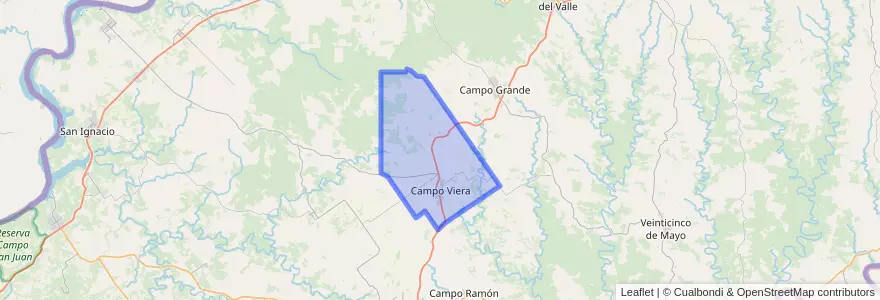 Mapa de ubicacion de Municipio de Campo Viera.
