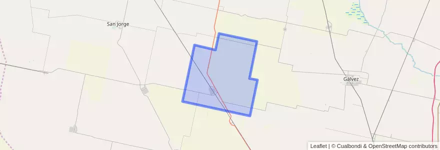 Mapa de ubicacion de Municipio de Cañada Rosquín.