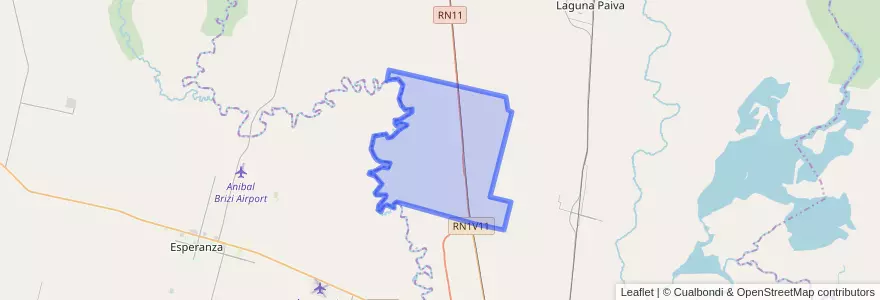 Mapa de ubicacion de Municipio de Candioti.