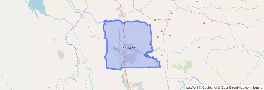 Mapa de ubicacion de Municipio de Capilla del Monte.