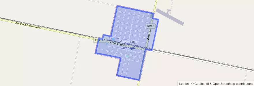 Mapa de ubicacion de Municipio de Cavanagh.