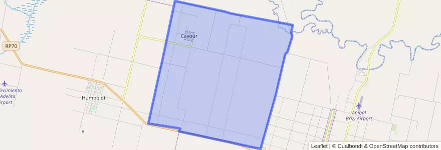 Mapa de ubicacion de Municipio de Colonia Cavour.