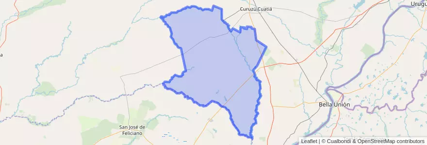 Mapa de ubicacion de Municipio de Cazadores Correntinos.